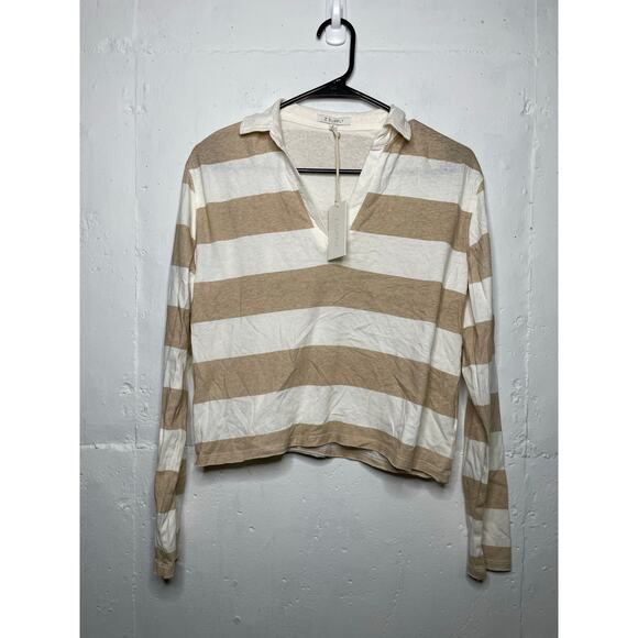NEW Z Supply Ashton Striped Polo Top Size Small - Picture 1 of 5